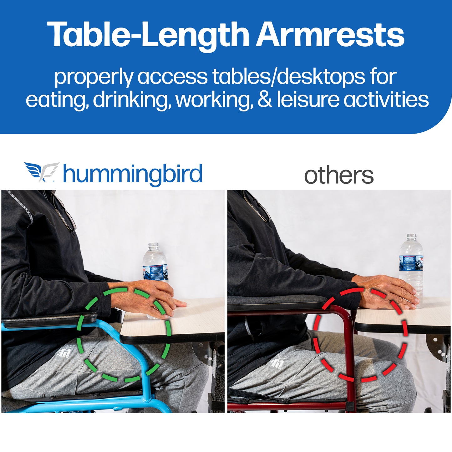 Platinum Health Hummingbird™ Ultra-Lightweight Foldable Transport Wheelchair