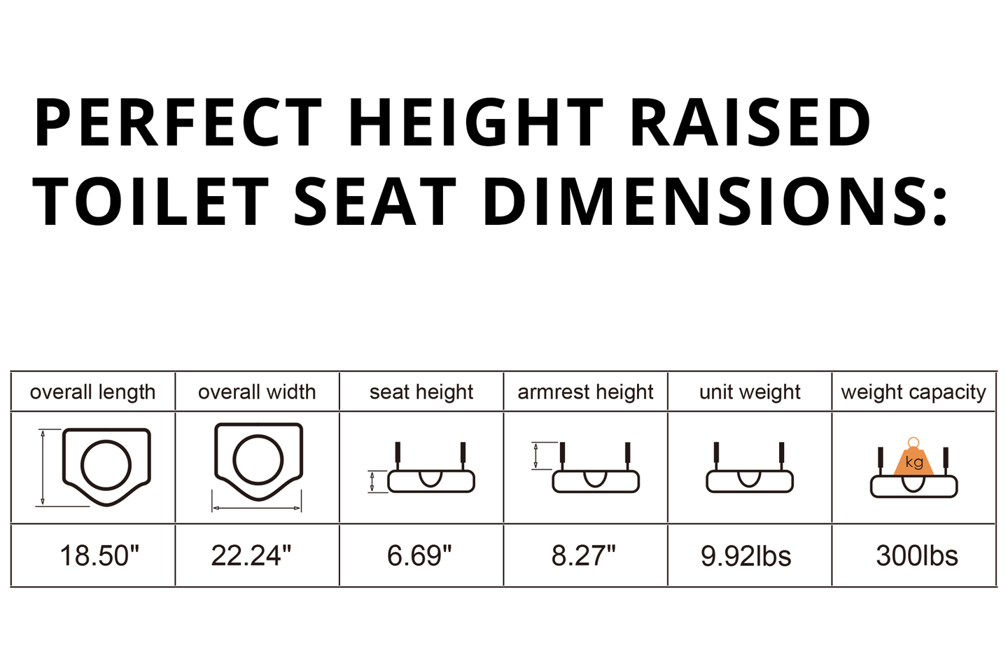 Platinum Health PerfectHeight™ Raised Toilet Seat with Arms