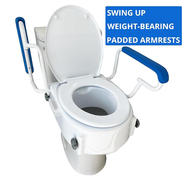 Platinum Health PerfectHeight™ Raised Toilet Seat with Arms