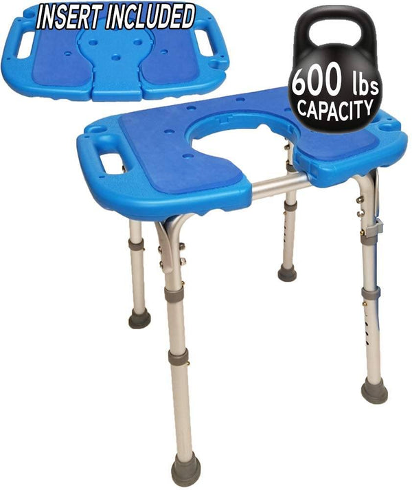 HIP CHAIR APEX(tm) Padded Bath Shower Chair w/ ADJUSTABLE Height