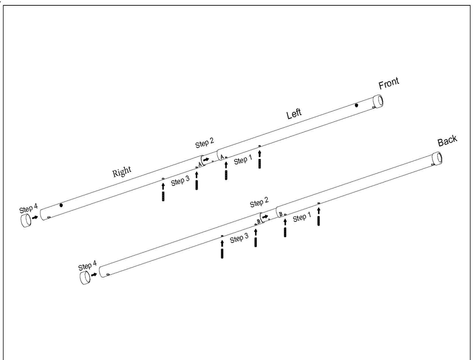 HydroGlyde Extended Rail System - Extra Long Horizontal Extensions