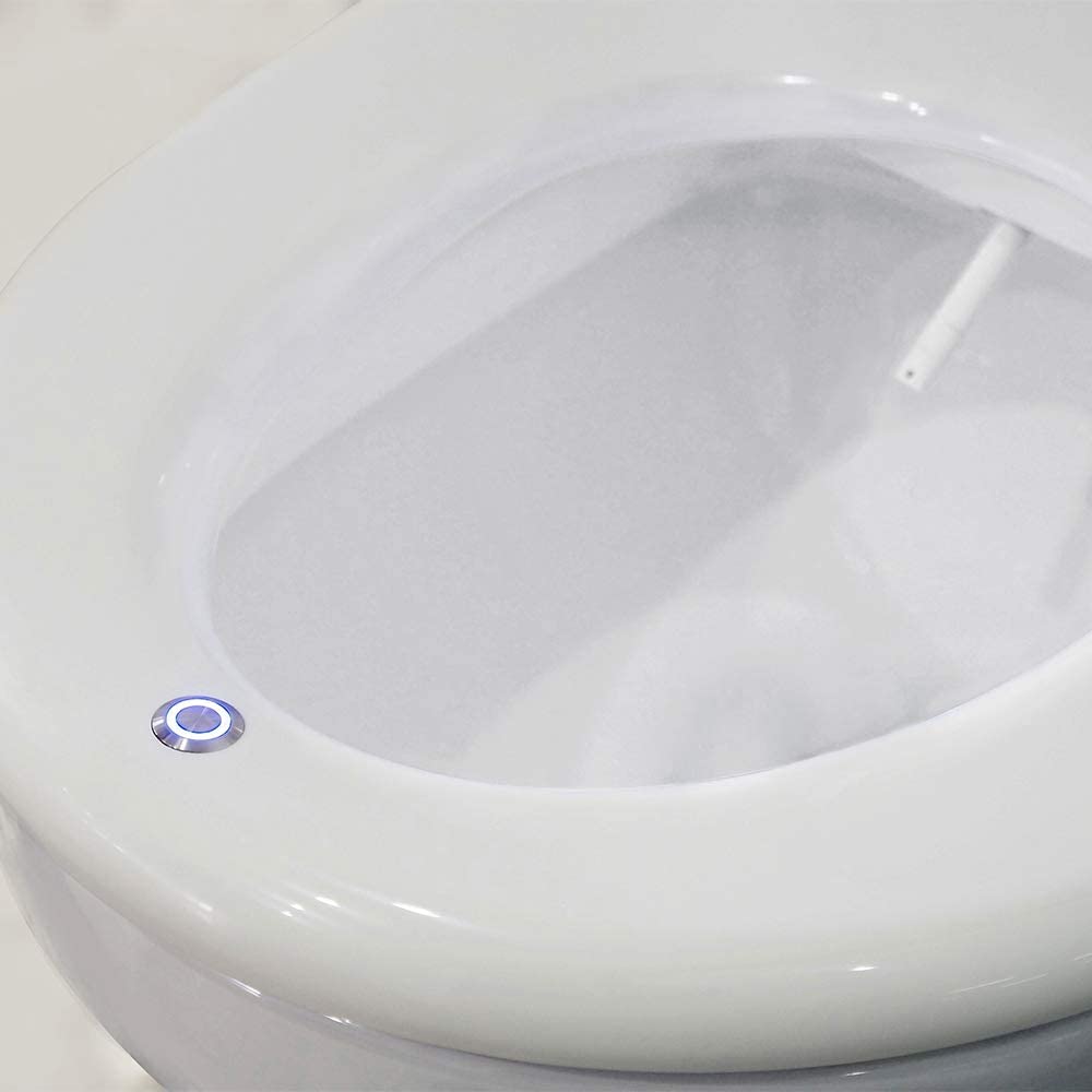 EuroLux Premium Bidet Toilet Seat, Electronic (No Outlet Required)