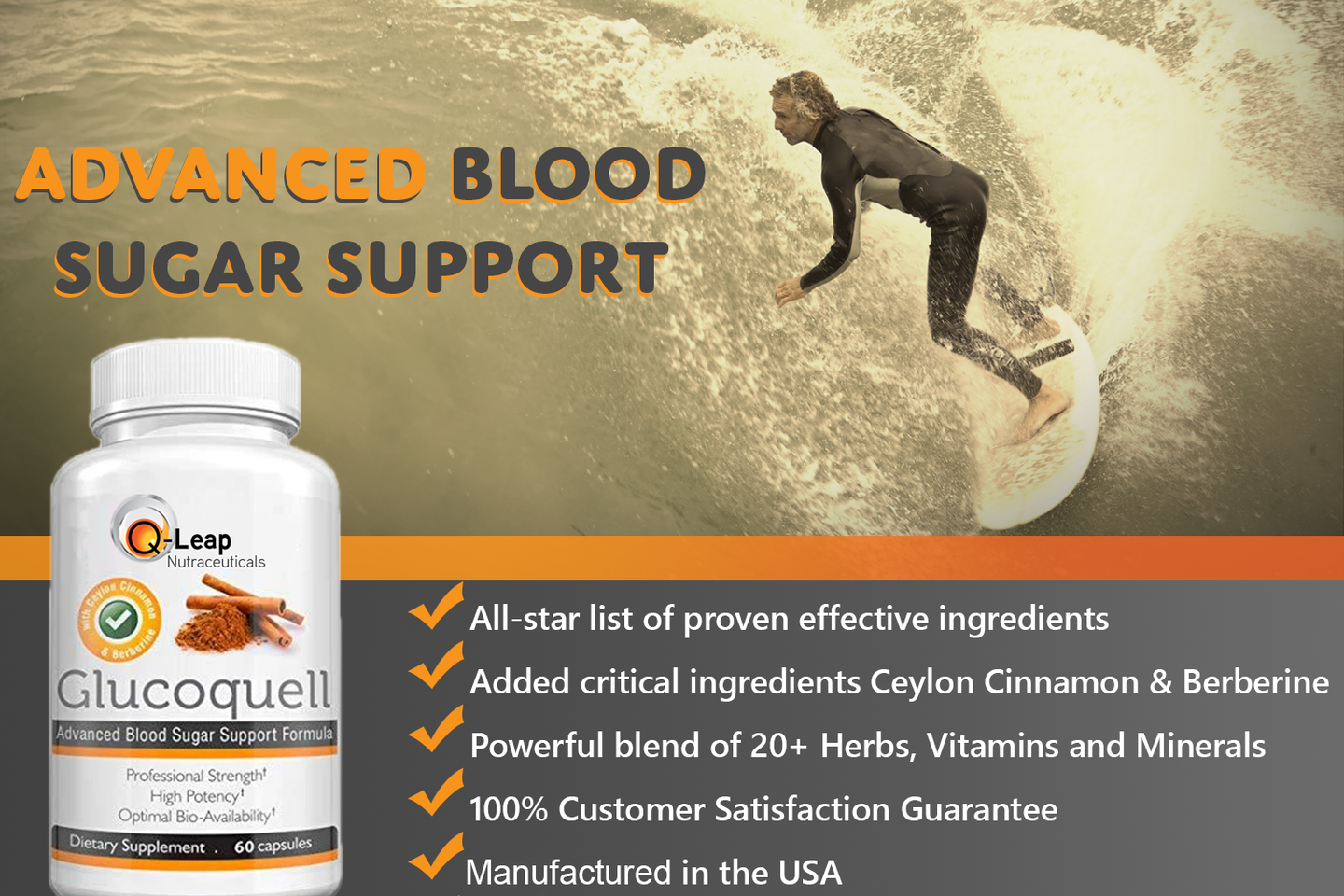 Platinum Health Glucoquell - Clinical Strength Blood Sugar Support Formula