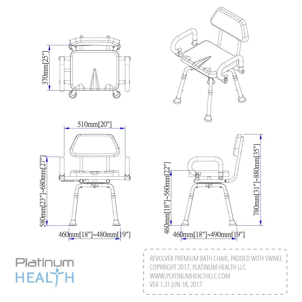 Revolver Swivel Shower Chair