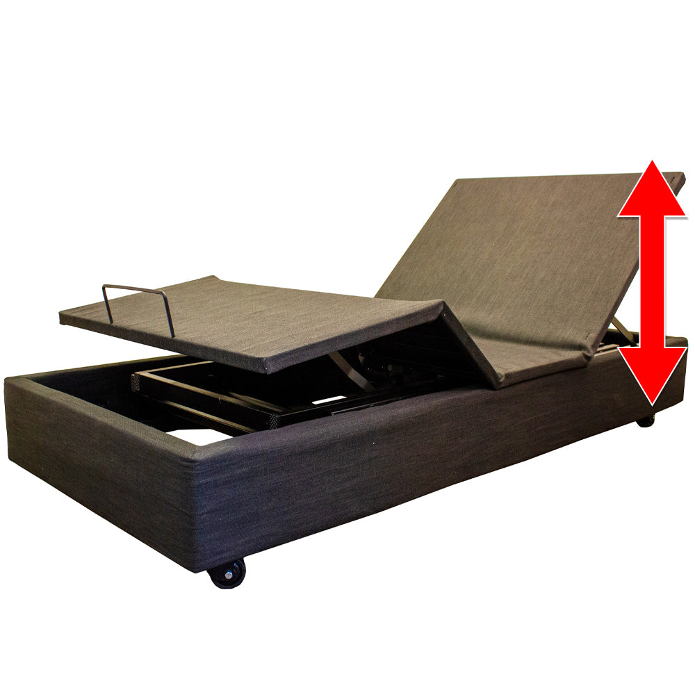 ELEVATE Wallhugger Height Adjustable Bed Base with Hi Lo Motor - Twin XL - Includes Free Waterproof Cover